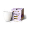 White Glass Spice Wood Candle - Ecological Candles - Glass