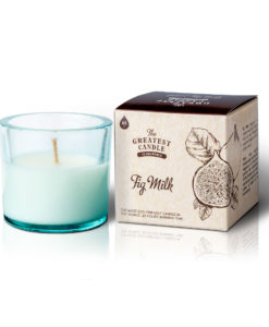 Recycled Glass Fig Milk Candle - Ecological Candles - Recycled glass