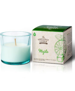 Recycled Glass Mojito Candle - Ecological Candles - Recycled glass