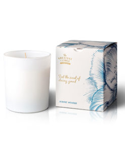 White Matte Glass Jasmine Wonder Candle - Ecological Candles - Mate glass