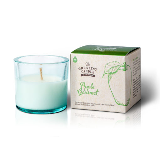 Recycled Glass Apple Gourmet Candle - Ecological Candles - Recycled glass