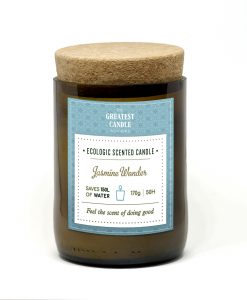 Vela Ecológica Candle in a Bottle Jasmine Wonder - Vidro Garrafa - Velas Ecológicas Perfumadas